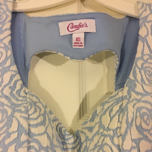 Blue Floral Texture Dress - Picture 4 of 5